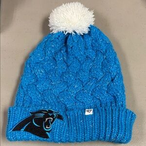 NFL Blue Knit Beanie with White Pom-Pom